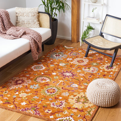 Vahakn Hand Woven Wool and Cotton Area Rug 