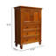31.5"American-style brown solid wood storage cabinet