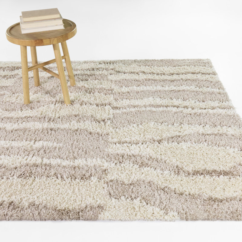 Tapis crème / taupe Demeter, Rectangle 7 pi 10 po x 10 pi