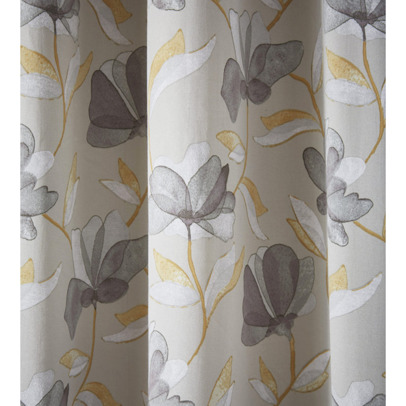 Aaru Springfield Eyelet Curtains (Set of 2), 168cm Width x 183cm Drop, Ochre
