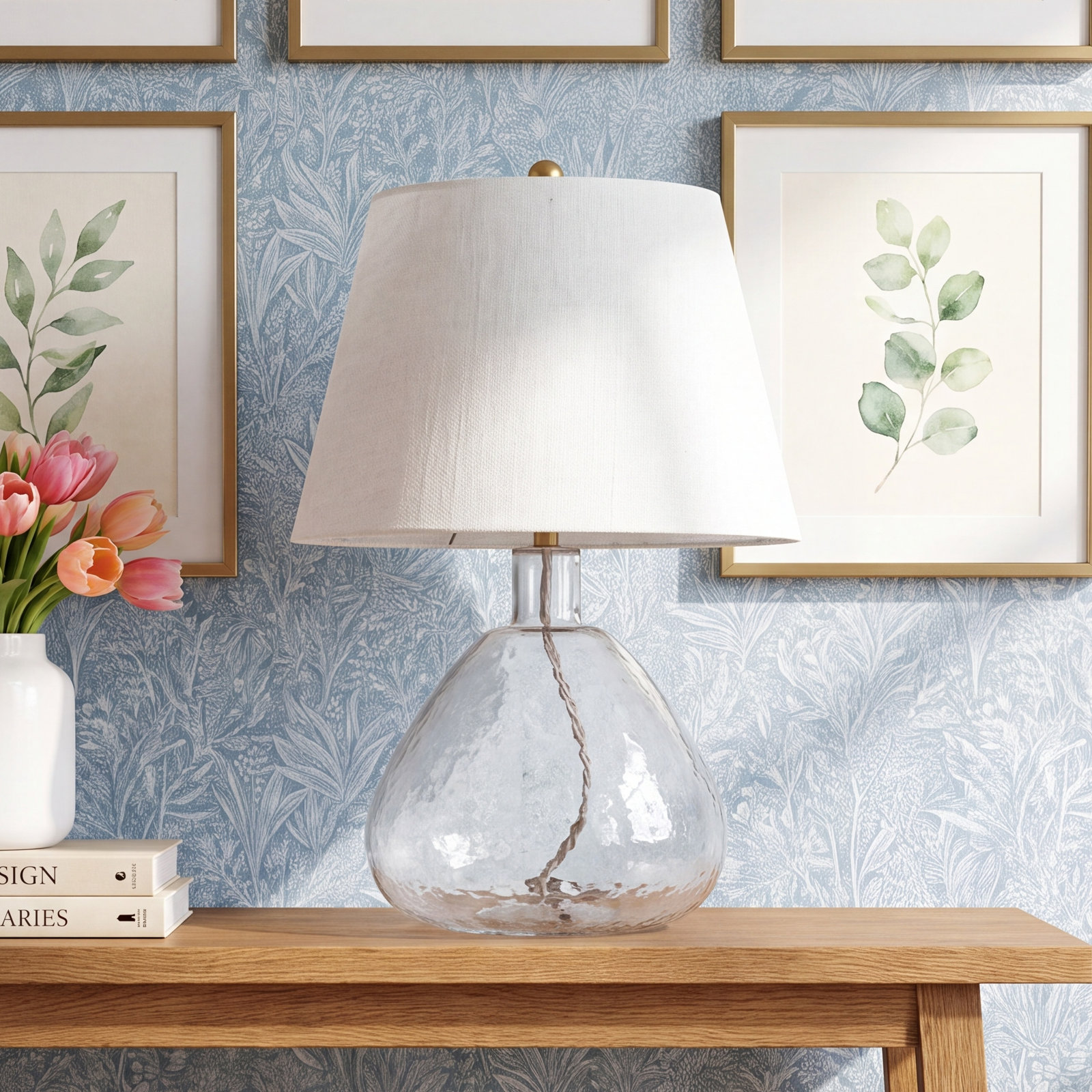 Glass Table Lamp, Clear