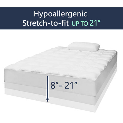 in. Down Alternative Mattress Pad
