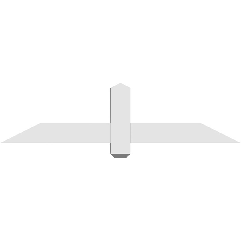 Support à pignon en uréthane Eugene, L 48 po x H 12 po, P 2 po x F 6 po