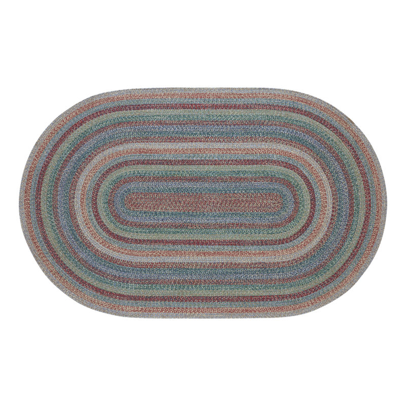 Matevia Geometric Indoor Rug, Oval 5' x 8'