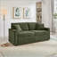 Comfortable Fluffy Corduroy Lazy Sofa with Double Ottomans and Table Board for Chailiving-308411433