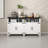 59"W Sideboard with Cabinets with Adjustable Shelves and Charging Ports-1904757212