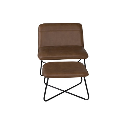 Dinkins Upholstered Accent Chair with Footstool