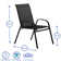 Harbour Housewares - Texteline Canvas Garden Chairs - Black