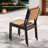 6-Person Aluminum Outdoor Dining Set With Stacking Chairs, Solar LED Light Umbrella And Weighted Base-659444189