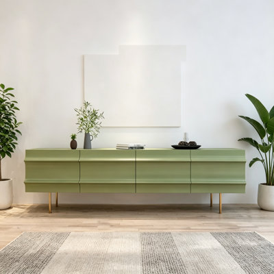 Italian-style Minimalist Green TV Cabinet