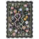 Farmhouse Floral Rug Washable Rug Non Slip Modern Scalloped Carpet, Soft Non Shedding Indoor Carpet, Low Pile Thin Foldable Printed Mat