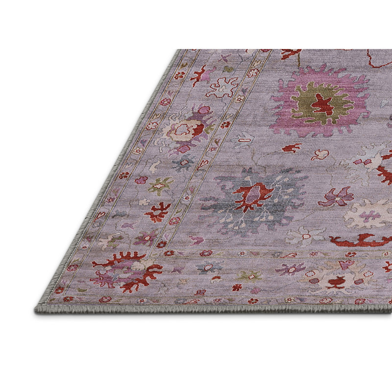 Tapis 100% moderne de style Mid-Century 100% lavable à la machine, Rectangle 6 pi x 9 pi