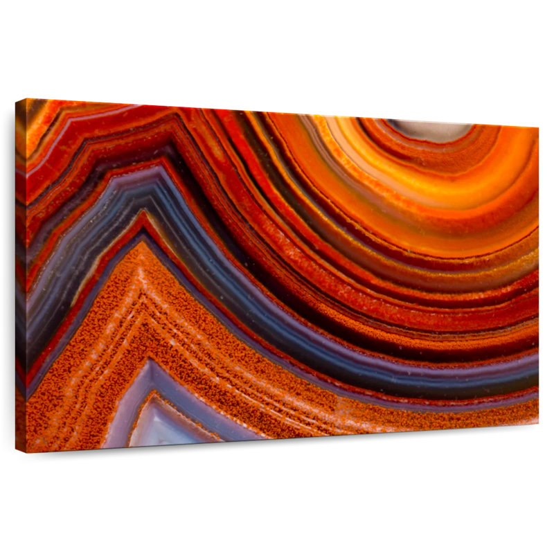 Alvord Orange Fortification Agate, 20'' H x 30'' W