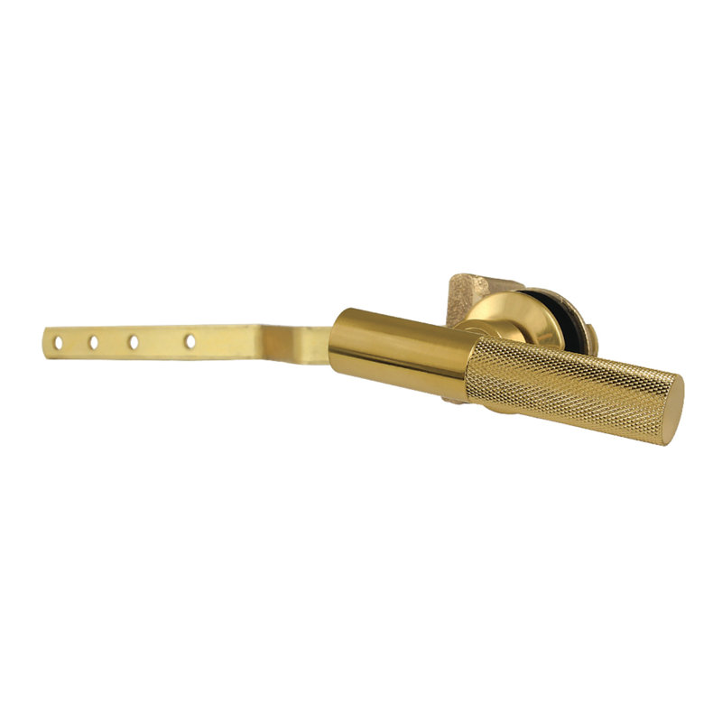 Kingston  Convergent Front Mount Toilet Tank Lever With Knurled Handle, Brushed Brass