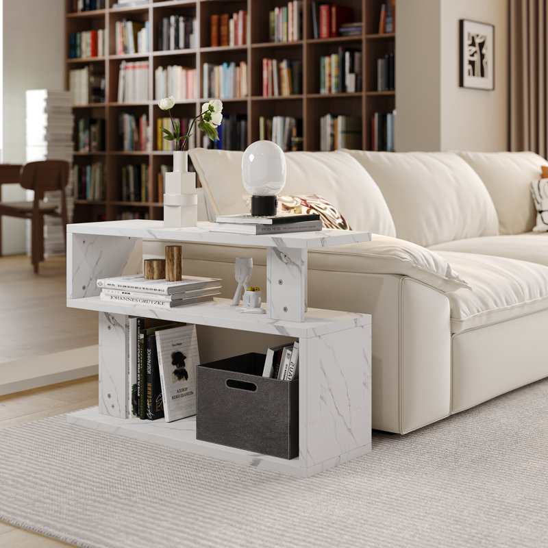 Console pour téléviseur et canapé 35,4 po Lubbi, Blanc