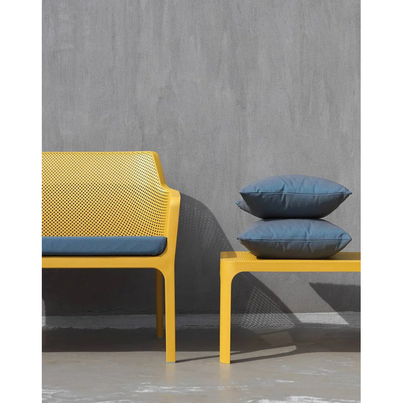 Net Outdoor Bench, Mustard
