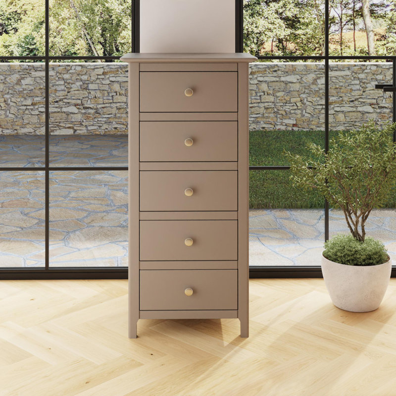 Accetturri 5 Drawer Chest of Drawers, Putty