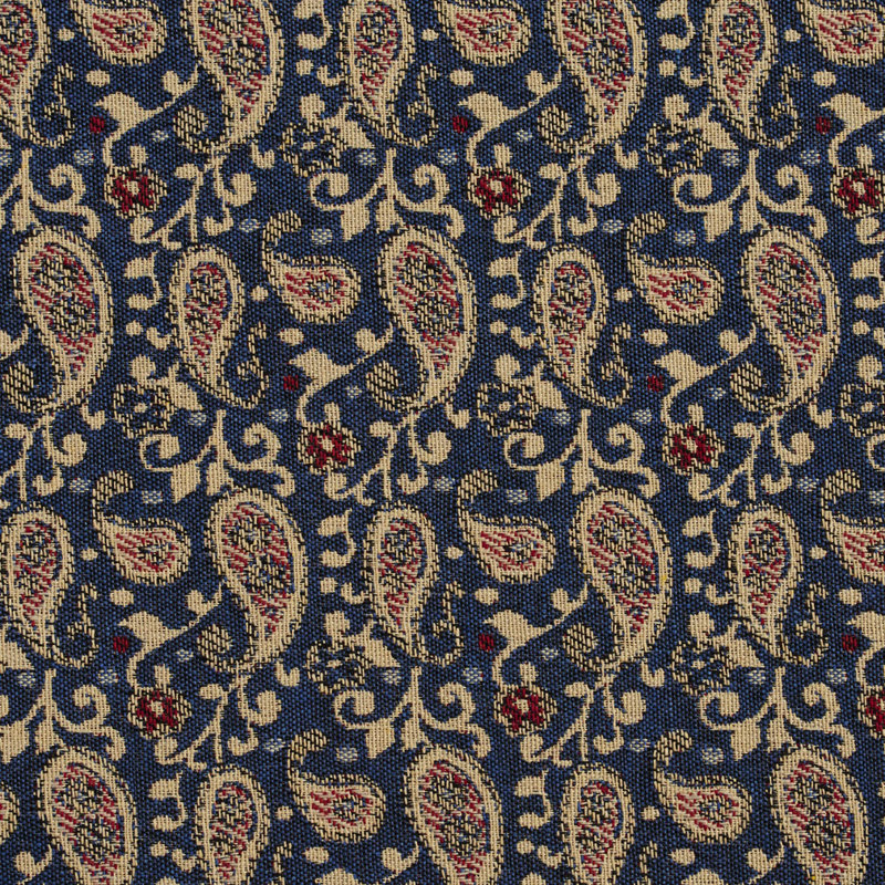 Tissu cachemire, Bleu