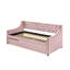 Lit de jour en velours rose avec couchette Lianna-1684050737