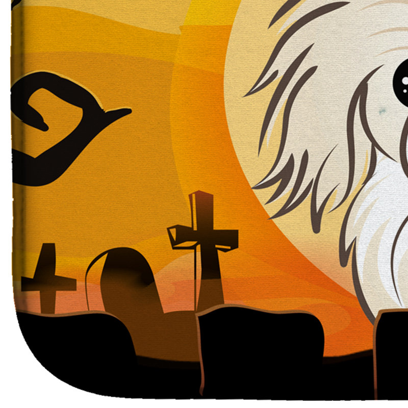 Tapis de séchage halloween pékinois