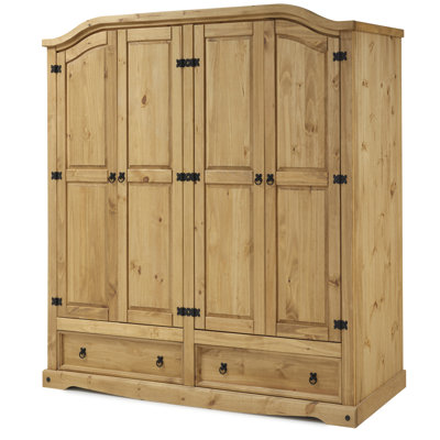 Faywood 4 Door Solid Wood Wardrobe