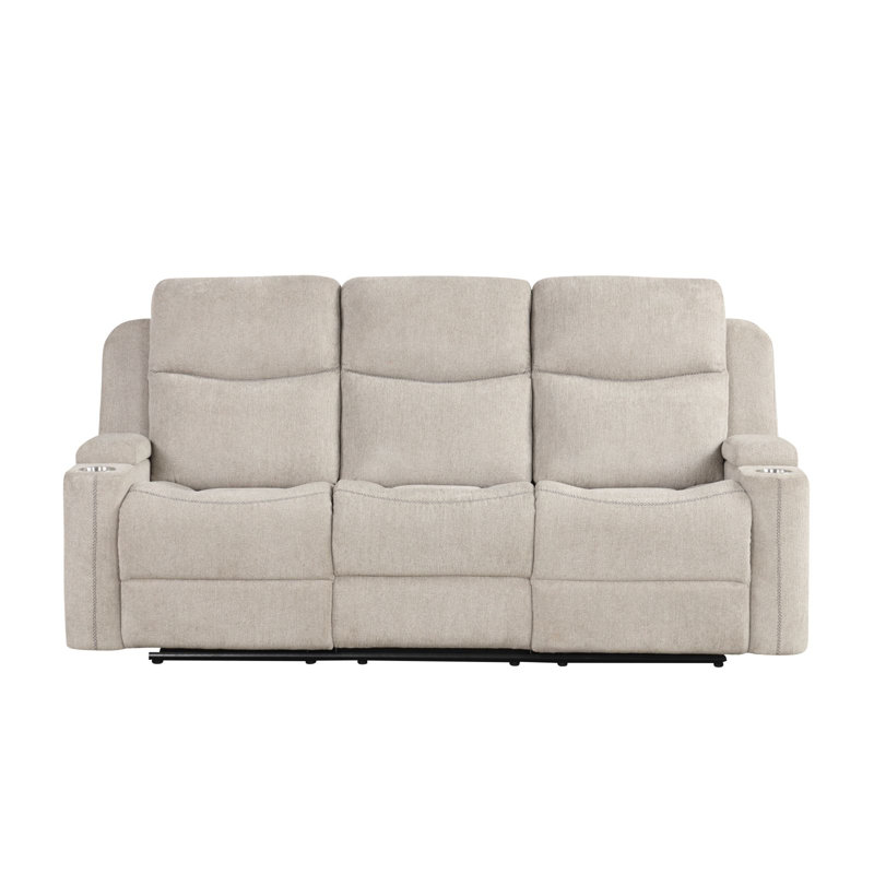 Galya Light Gray Chenille Motion Sofa