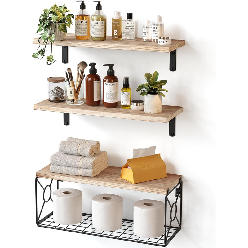 Étagères de salle de bain Placia, Gris