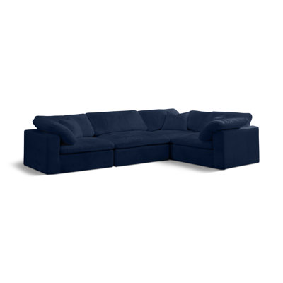 Cozy 4 - Piece Velvet Corner Sectional