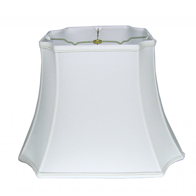 Inverted Rectangle Shantung Lampshade, Snow