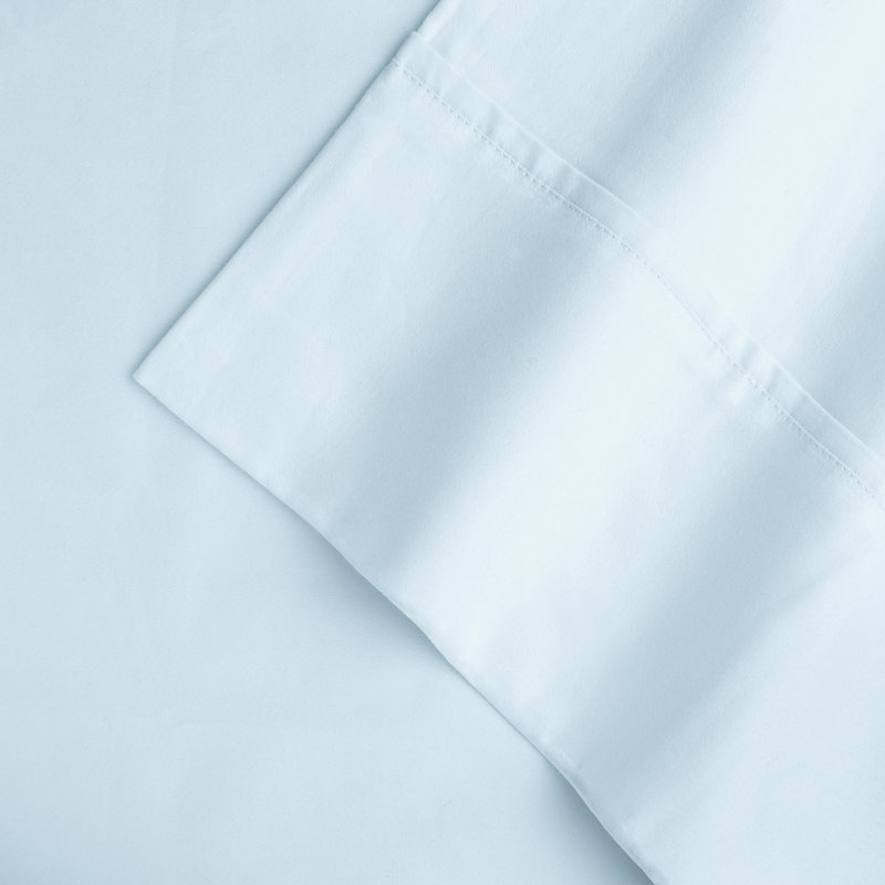 Ensemble de draps en coton de qualité égyptienne 300 fils, Double, Bleu