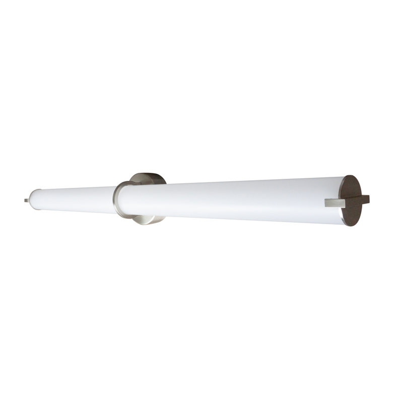 Éclairage décoratif rond à DEL pour meuble-lavabo, L 36,8 po, Nickel brossé