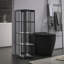 138.5 cm H x 40 cm W Steel Corner Bookcase