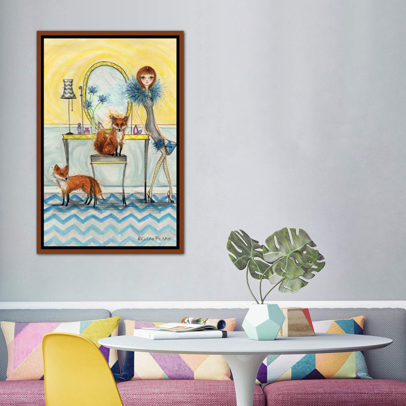 Art fiona et fox, H 60 po x l 40po x P 1,5 po, Toile avec cadre en bois classique