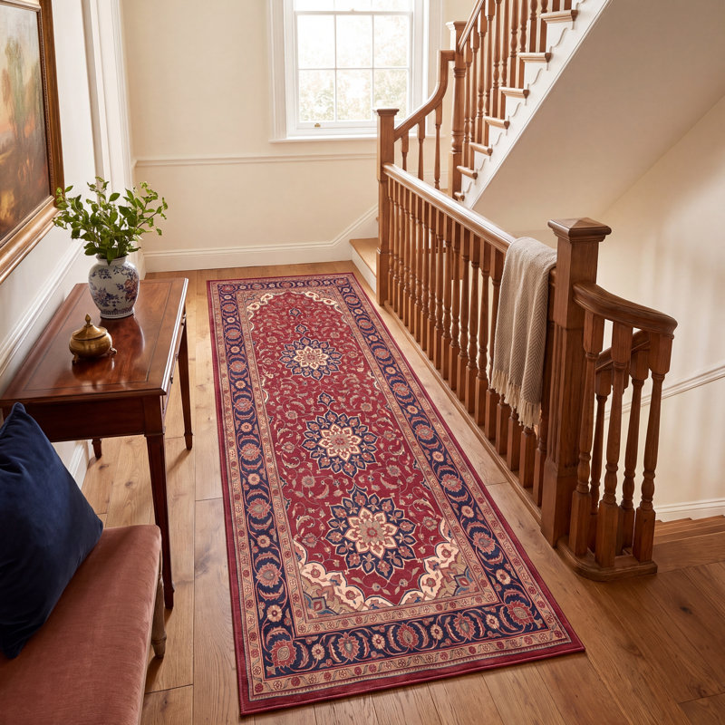 Tapis Creek Traditional Overdyed, uni, bleu marine, orange, or, vert, crème, ivoire, lavable à la machine, antidérapant, à poils courts, pour l'intérieur et l'extérieur, adapté aux animaux domestiques, idéal pour le salon, la chambre, la salle à manger, l'entrée, le couloir ou le bureau.