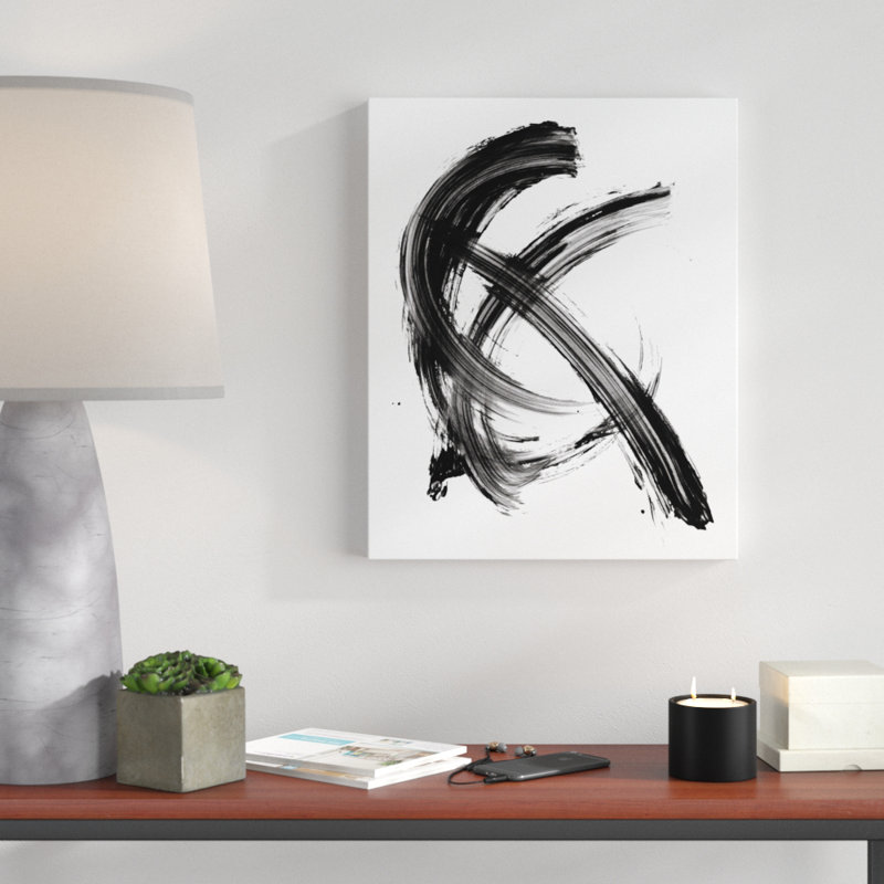 « black brush strokes », impression sur toile
