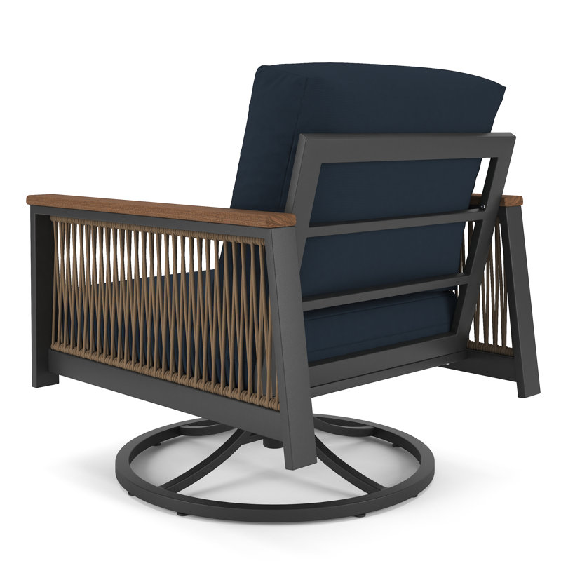 Chaise de terrasse avec coussins Sunbrella Townsend, Toile bleu marine Sunbrella®