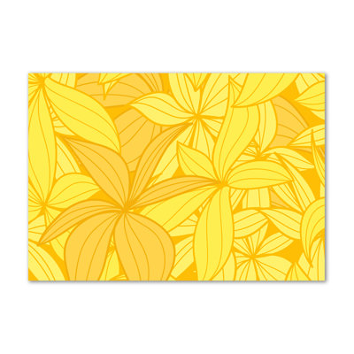 Yellow Flowers Background - Wrapped Canvas Print