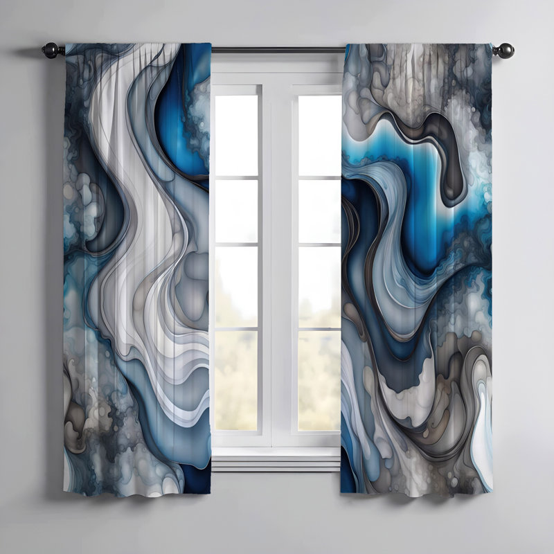 Paire de rideaux semi-transparents en polyester Dumar, L 20 po x L 52 po