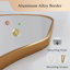 Miroir mural irrégulier, cadre en métal asymétrique moderne, verre HD pour salon, chambre à coucher, salle de bain - doré, 25 po x 28 po-819769060-819769061
