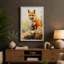 Alert Fox On Stone Boho - Print-136727952-136727953