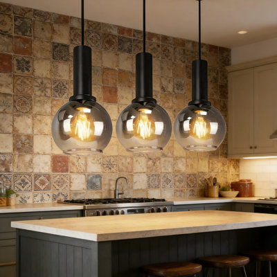Modern Black Kitchen Island Pendant