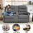 Manual Loveseat Reclining Sofa Couches with Console Double Recliner-1355964358