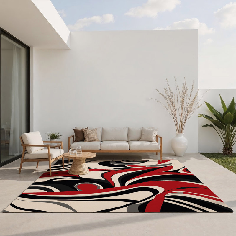 Eternal Fire Indoor And Outdoor Area Rug, Rectangle 8' x 10'