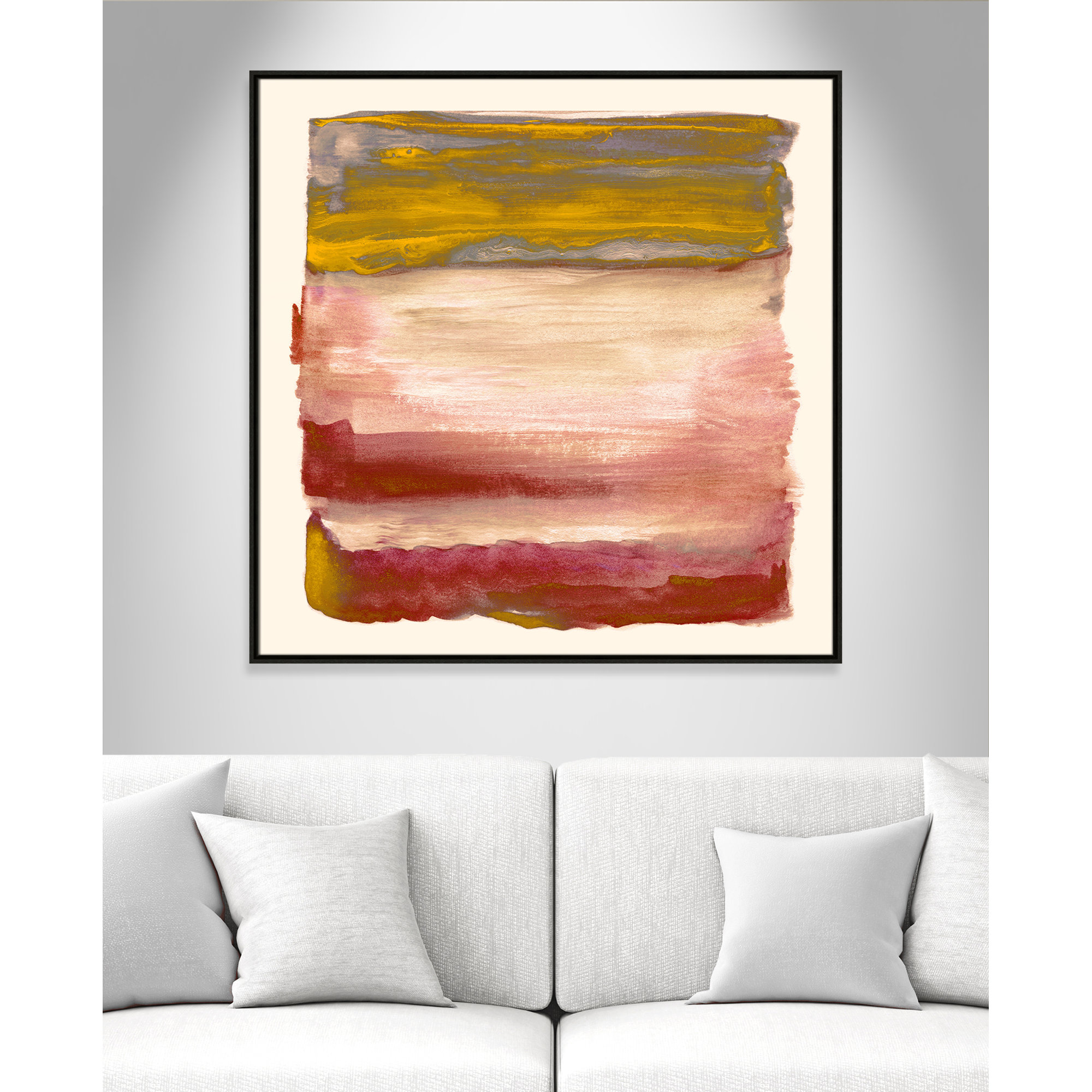 Yellow Sky I Print by Nan, 41.5" H x 41.5" W, Espresso