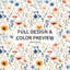 Ensemble de literie à motif floral 3 pièces - Housse de couette et coussin décoratif Boho-124112860