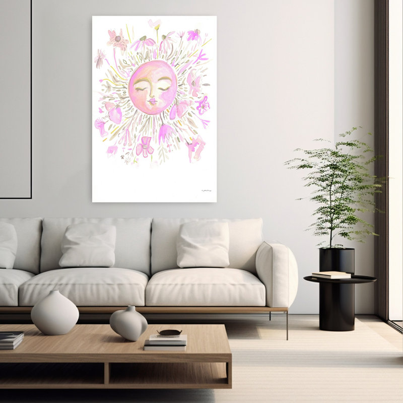 Art contemporain, art floral abstrait, H 60 po x l 40 po