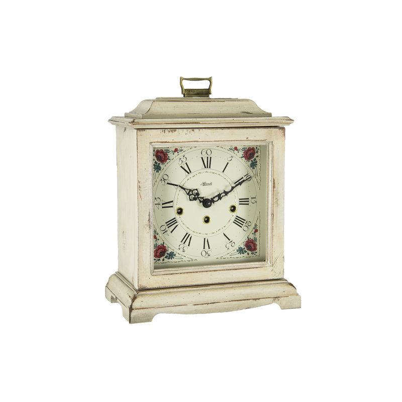 Austen Solid Wood Mechanical Clock, White