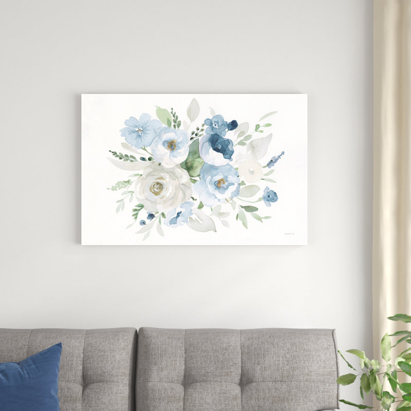 Essence du printemps II - bleu, H 24 po x l 36 po