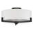 Hamlin 17.63" Wide 2-Light Semi Flush Mount With Fabric Shade In Blackened Bronze/Brushed Brass-86753194