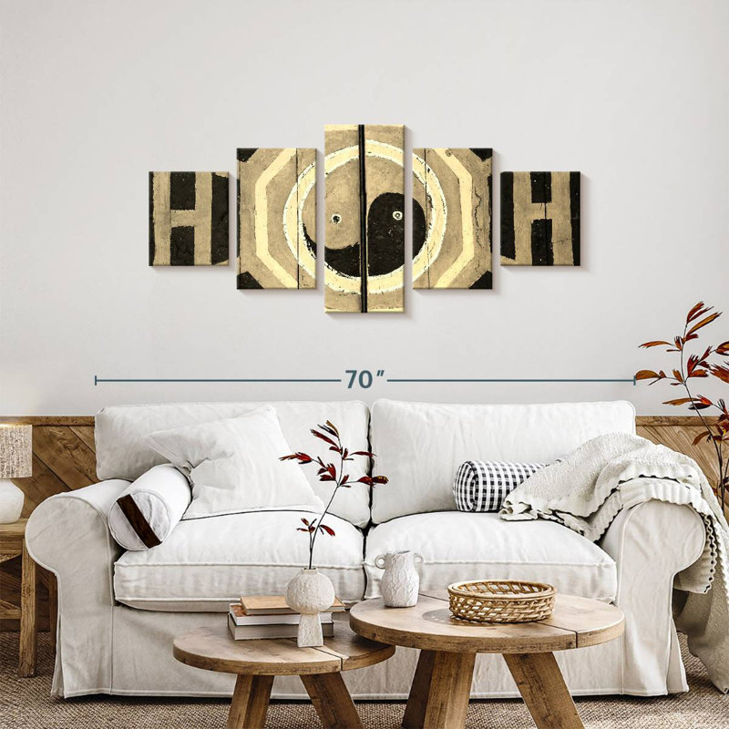 Yin Yang grunge, H 24 po x l 55 po